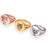 Pet Portrait Signet Ring