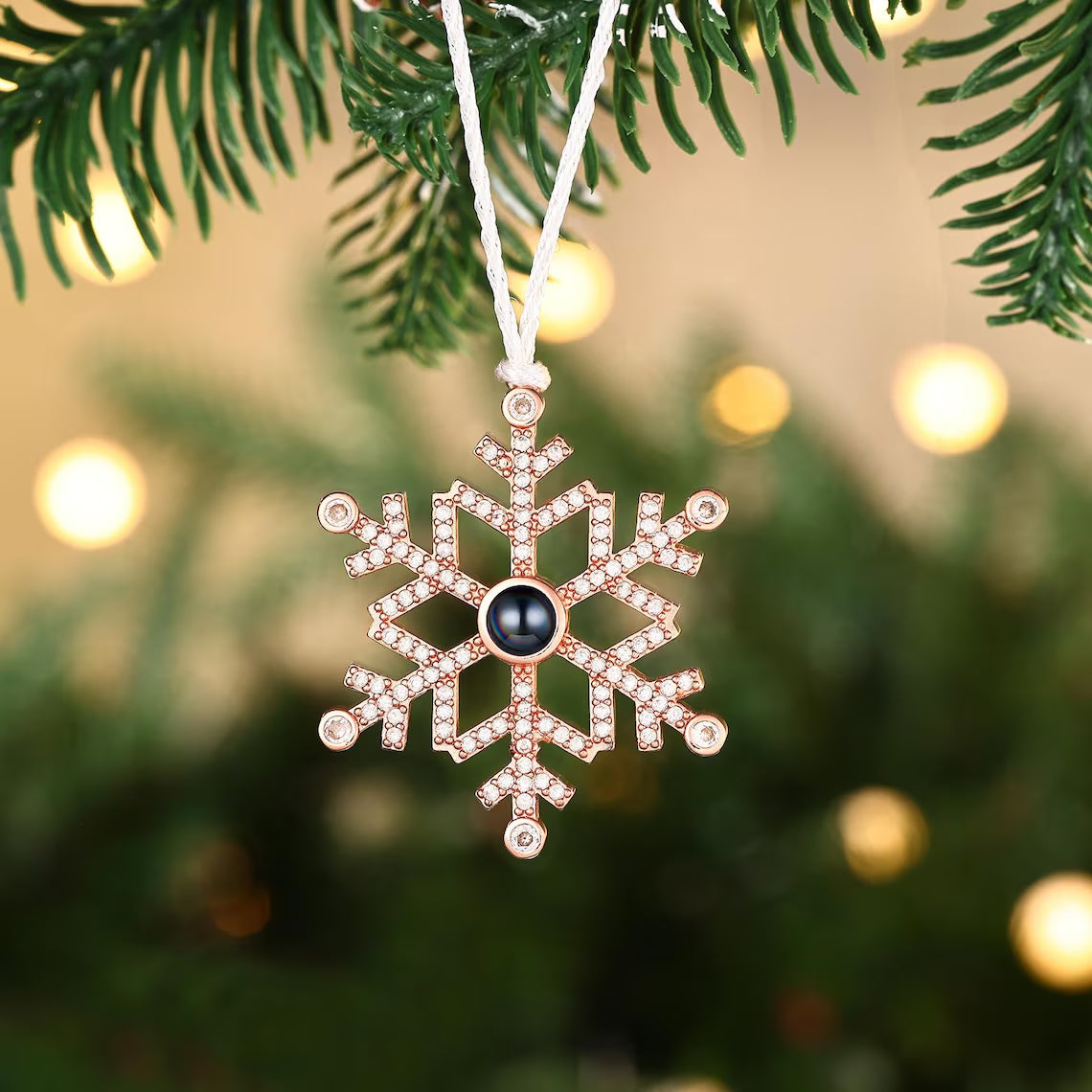 Personalized Snowflake Photo Ornament