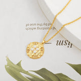 Gold Plated Coin Pearl Pendant Necklace