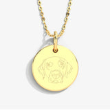 Custom Pet Portrait & Name Art Necklace