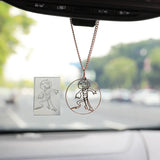 Personalized Round Children's Painting Car Charm