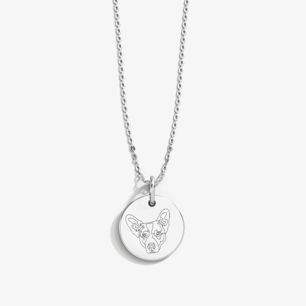 Pet Portrait & Name Necklace