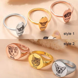 Pet Portrait Signet Ring