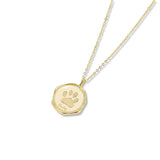 Footprint & Name & Date Necklace