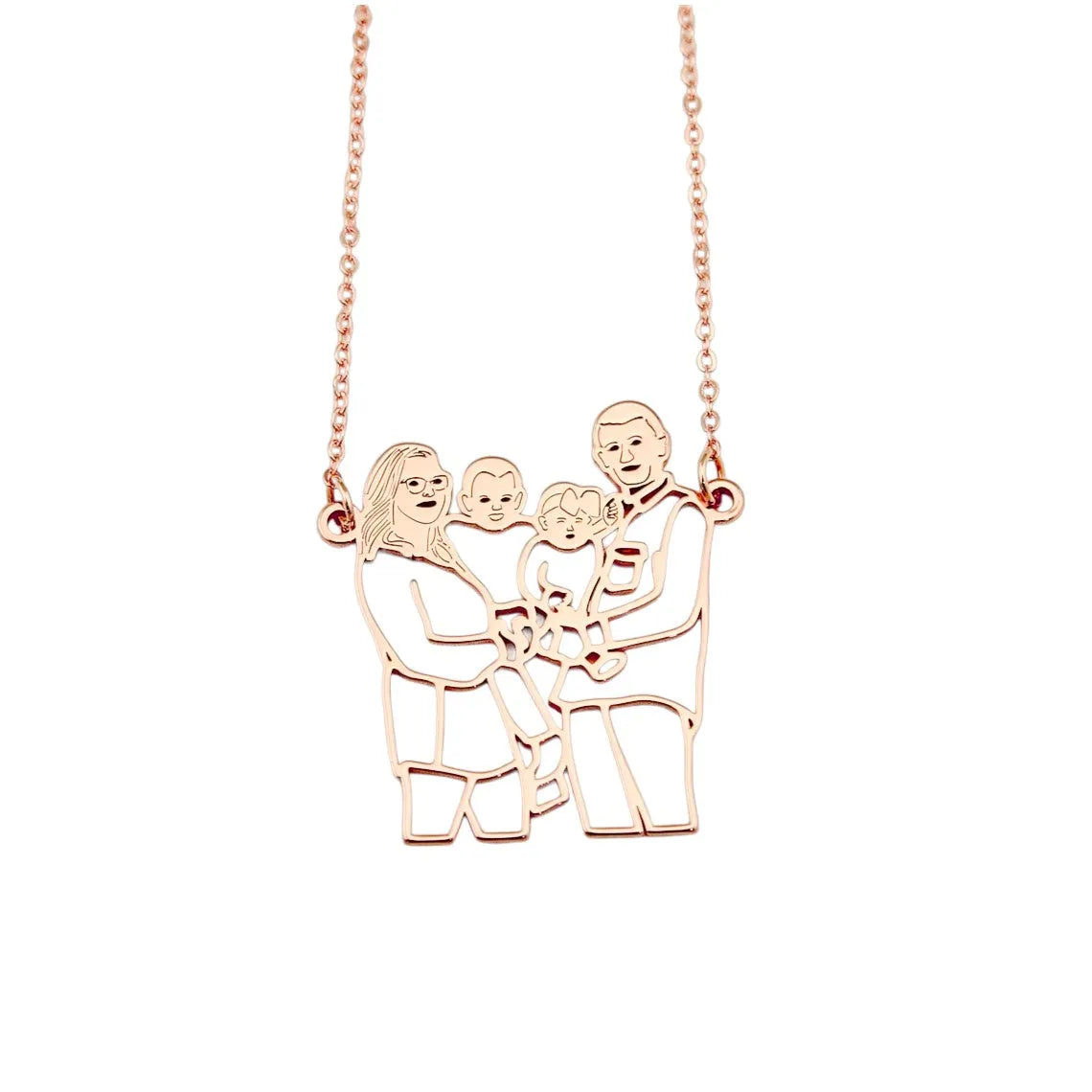 Picture Stick Figures Necklace