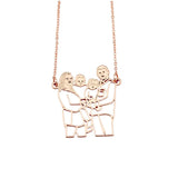 Picture Stick Figures Necklace