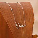 [Side Chain with Birthstone]  Customized Name Necklace/Letter Necklace