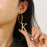 Personalized Letter Oversized Earrings