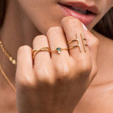 Gold Criss Cross Rings for Women Adjustable X Ring