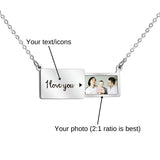 Customized Text  Photo  Love Neckalce