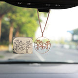 Personalized Round Children's Painting Car Charm