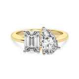 Toi et Moi Lab-Diamond Ring