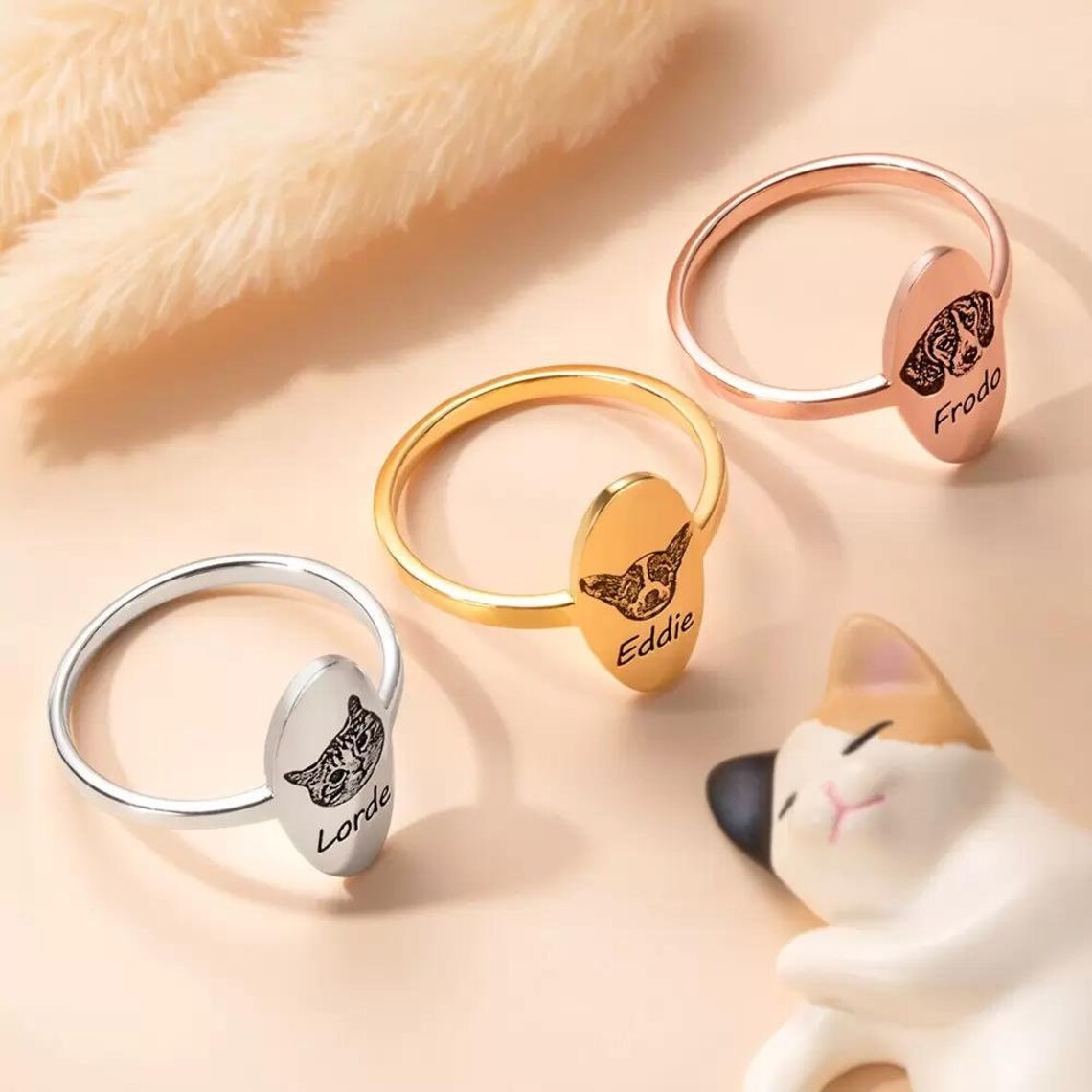 Pet Portrait Signet Ring