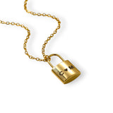 Custom Initial Padlock Necklace