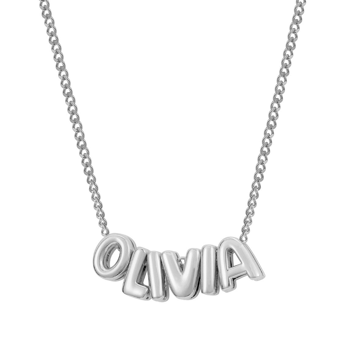 Custom 3D Bubble Name Necklace