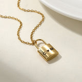 Custom Initial Padlock Necklace