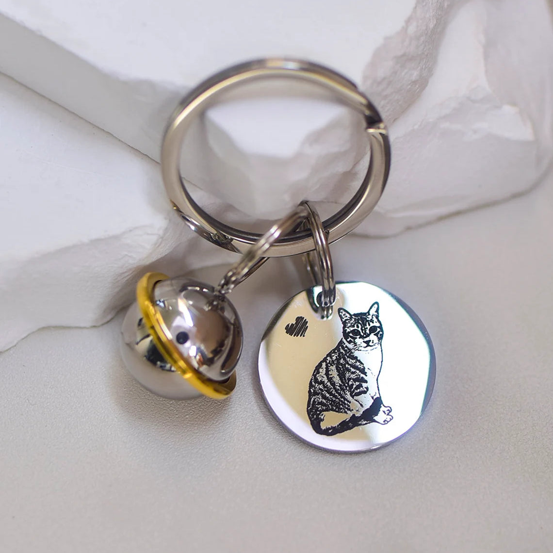 Customized Pet Fur & Portrait Keychains