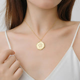 Footprint & Name & Date Necklace