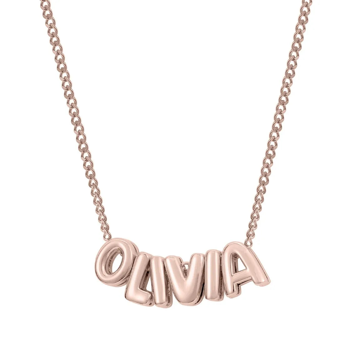 3D Bubble Name Necklace