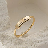 Engraved Bar Ring