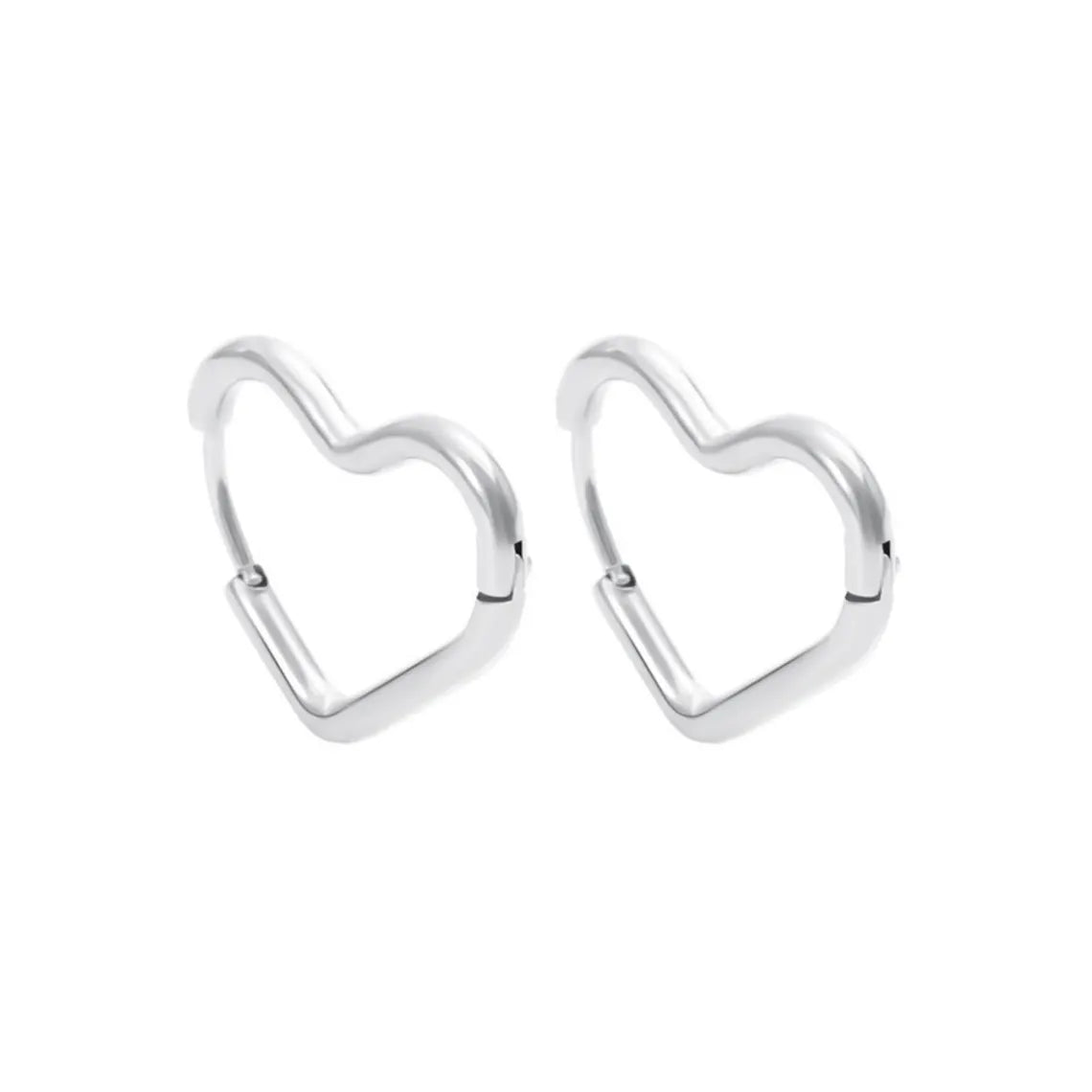 Golden Heart Hoop Earings