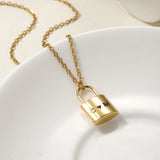 Custom Initial Padlock Necklace