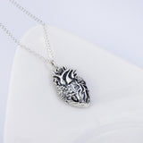 925 Sterling Silver Heart Pendant The Walking Dead Necklace