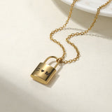 Custom Initial Padlock Necklace