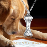 925 Sterling Silver Pet Dog Bone Urn Necklace