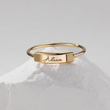 Engraved Bar Ring
