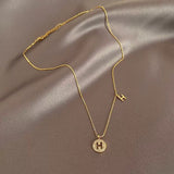 Double Alphabet Letter Necklace