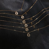 Double Alphabet Letter Necklace