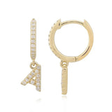 Initial Hoop Earrings