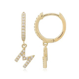 Initial Hoop Earrings