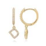 Initial Hoop Earrings