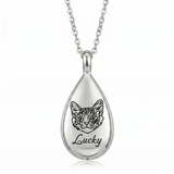 Teardrop Pet Urn Necklace