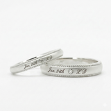 Lace Edge Couple Rings