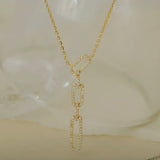 14k Gold Plated Link Pendant Necklace