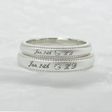 Lace Edge Couple Rings