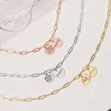 Two Round Plates Bamboo Necklace