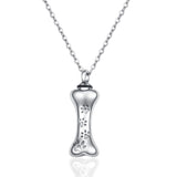 925 Sterling Silver Pet Dog Bone Urn Necklace