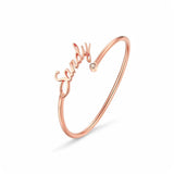 Name & Diamond Opening Bracelet
