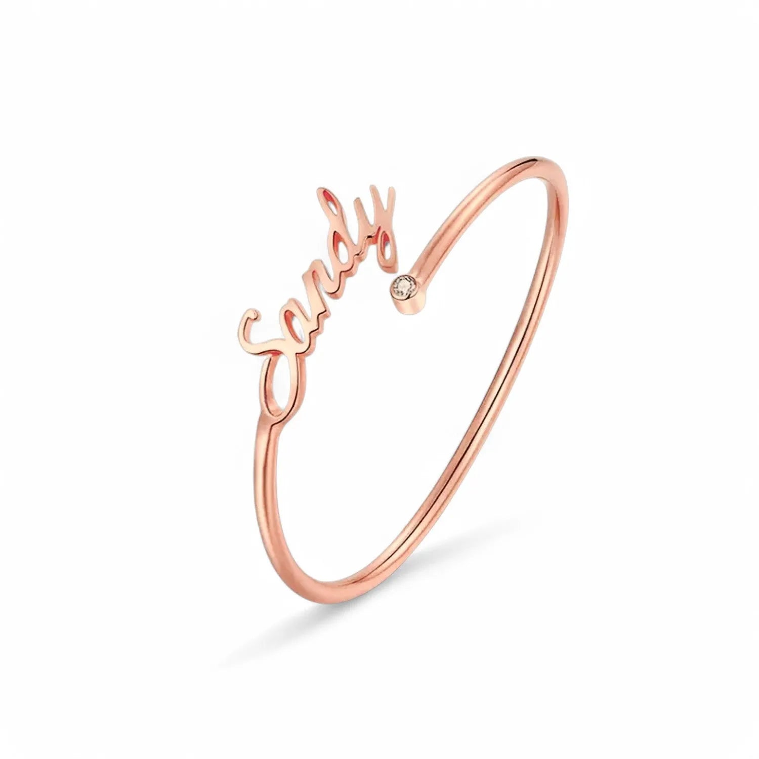 Name & Diamond Opening Bracelet