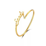 Name & Diamond Opening Bracelet