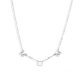 Alphanumeric Collarbone Necklace