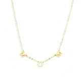 Alphanumeric Collarbone Necklace