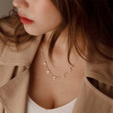 Alphanumeric Collarbone Necklace