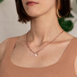 Two Round Plates Bamboo Necklace