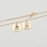 Pet Head & Name Necklace