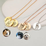 Pet Head & Name Necklace